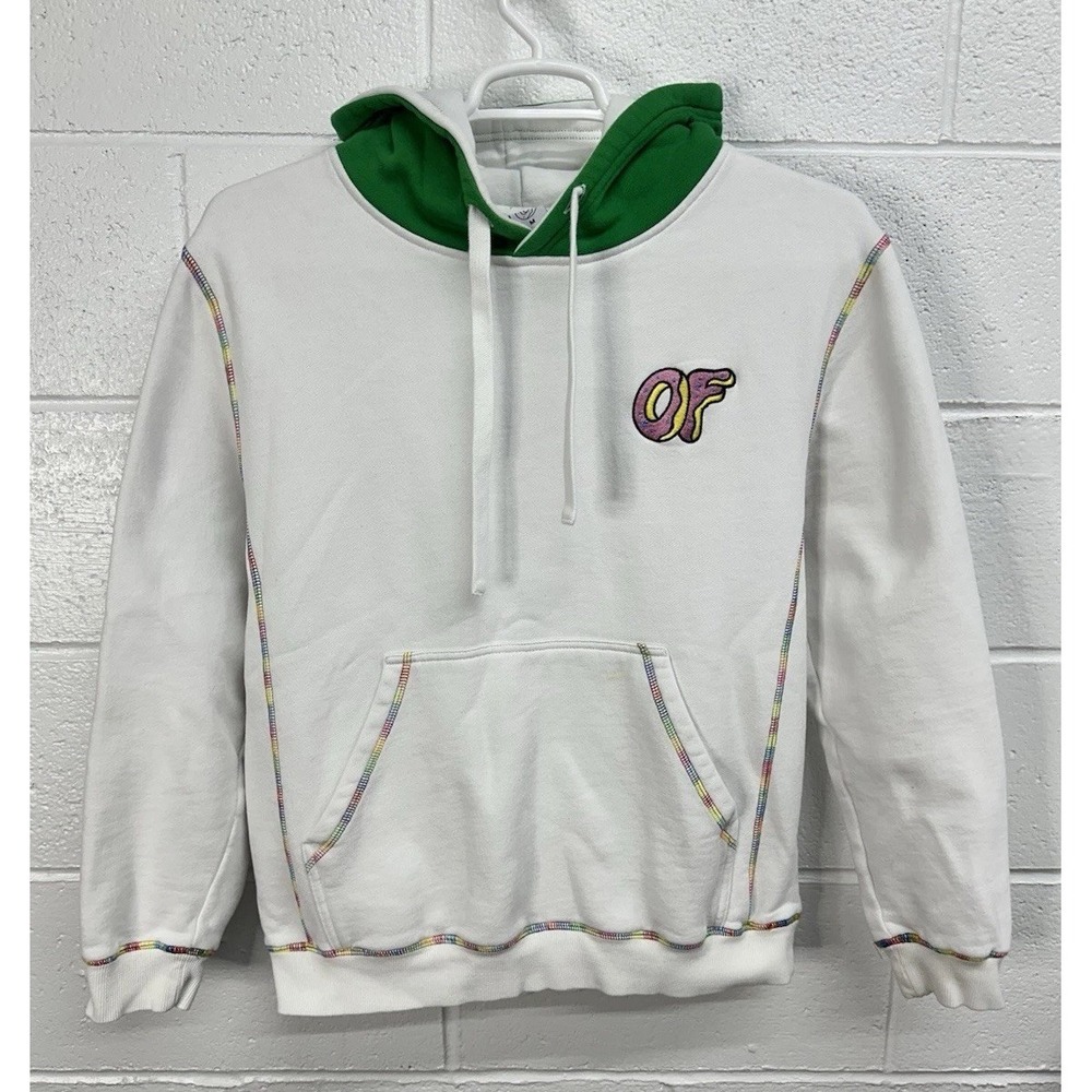 Odd Future Green & White Rainbow Donut Logo Hoodie OFWGKTA - Tyler The Creator M